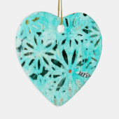 ミックスメディアデイジーアート セラミックオーナメント (右)