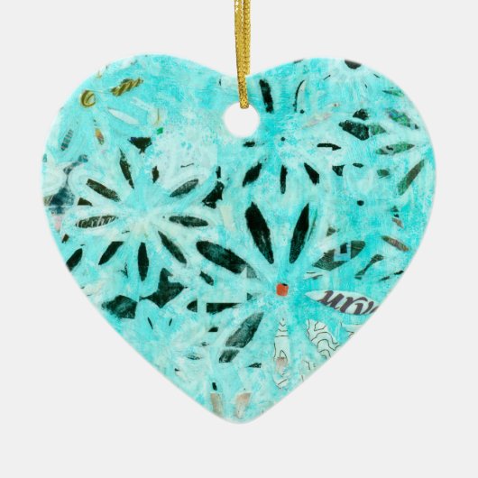 ミックスメディアデイジーアート セラミックオーナメント (正面)