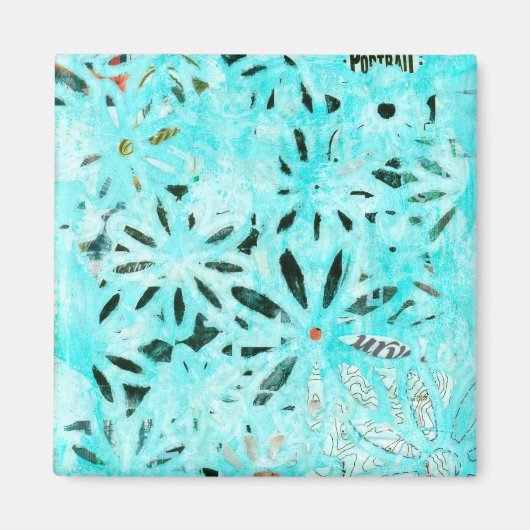 ミックスメディアデイジーアート マグネット (正面)