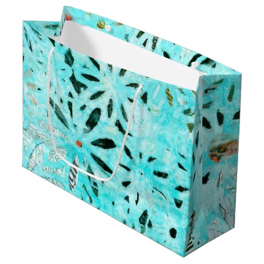 ミックスメディアデイジーアート ラージペーパーバッグ (正面アングル)