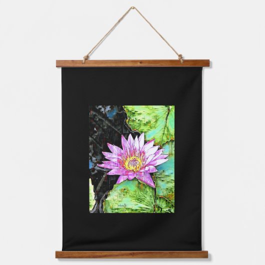 ミックスメディアデジタルアートぶら下がったのタペストリー 吊り下げ型タペストリー (正面)