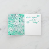 ミックスメディアドッグプリントクリスマスカードAP433B1 カード (内部)