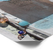 ミックスメディアバタフライハートアートプリント ポスター (角)