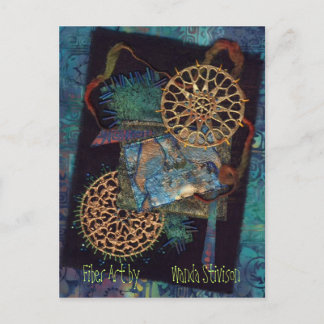 ミックスメディアファイバーアート ポストカード