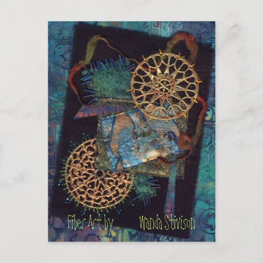 ミックスメディアファイバーアート ポストカード (正面)