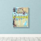 ミックスメディアファミリーアート キャンバスプリント (インサイチュ (ウッドフロア))