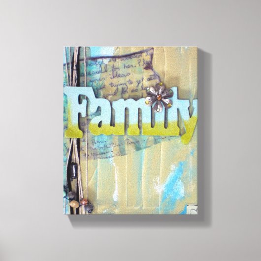 ミックスメディアファミリーアート キャンバスプリント (正面)