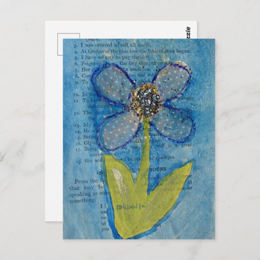 ミックスメディアフラワー ポストカード (正面/裏面)