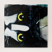 ミックスメディアブラックキャット ジグソーパズル (横)