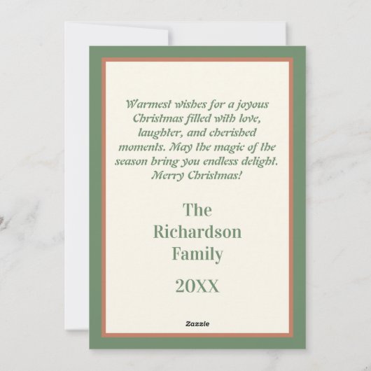 ミックスメディアートアのクリスマスツリーの喜び シーズンカード (裏面)