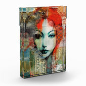 ミックスメディア女性コラージュ フォトブロック (左)