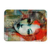 ミックスメディア女性コラージュ マグネット (横)