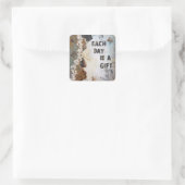 ミックスメディア引用文毎日はギフト スクエアシール (バッグ)