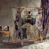 ミックスメディア牡丹、ダークパープル、薄紫、グレー 薄葉紙