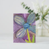 ミックスメディア花 ポストカード (スタンド正面)