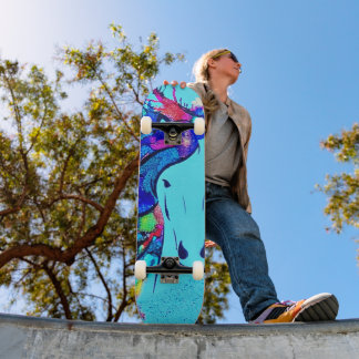 ミックスメディア馬 スケートボード