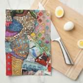 ミックスメディカラフルア猫キッテンキッチンタオル キッチンタオル (四つ折り)