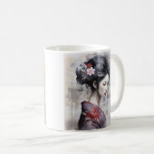 ミックスメディ日本のア芸者コーヒーマグ コーヒーマグカップ (正面右)