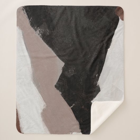 ミックスメディ絵画アのミニマリスト抽象デザイン。 シェルパブランケット (正面)