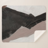 ミックスメディ絵画アのミニマリスト抽象デザイン。 シェルパブランケット (正面(横))