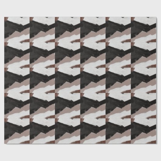 ミックスメディ絵画アのミニマリスト抽象デザイン。 ラッピングペーパー (フラット)