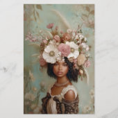 ミックスレースウーマン、フローラヘアドレスCP1クラフト紙 (正面)