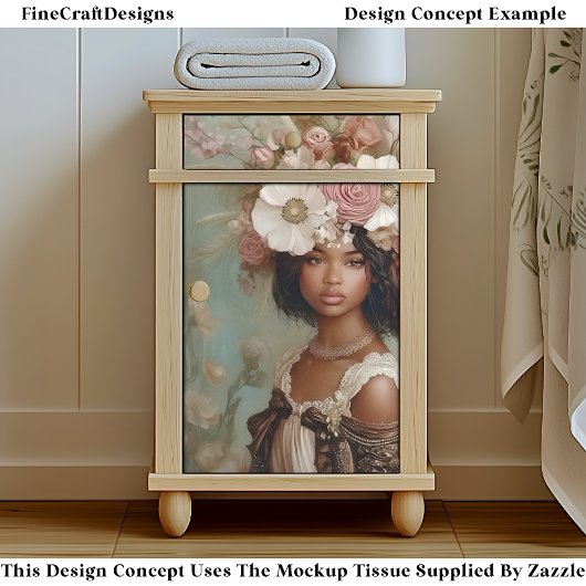 ミックスレースウーマン、フローラヘアドレCP1デコページ 薄葉紙