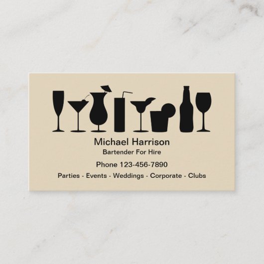 ミックスロジストの採用バーテンダー 名刺 (正面)