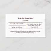 ミックスロジストバルテンダーイベントカクテル 名刺 (裏面)