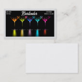 ミックスロジストバーテンダーカクテルビジネスカード 名刺 (正面/裏面)