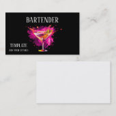 ミックスロジストバーテンダーカクテルビジネスカード 名刺 (正面/裏面)