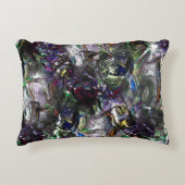ミックス絵を描カラフルの重なり合うステンドヘビー アクセントクッション (正面)