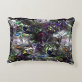 ミックス絵を描カラフルの重なり合うステンドヘビー アクセントクッション (裏面)
