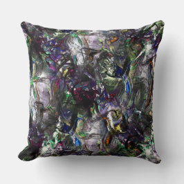 ミックス絵を描カラフルの重なり合うステンドヘビー クッション