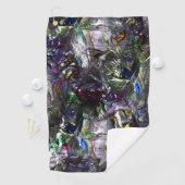 ミックス絵を描カラフルの重なり合うステンドヘビー ゴルフタオル (インサイチュ)