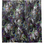 ミックス絵を描カラフルの重なり合うステンドヘビー シャワーカーテン (正面)