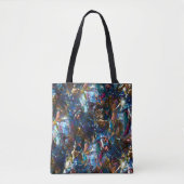 ミックス絵を描カラフルの重なり合うステンドヘビー トートバッグ (正面)