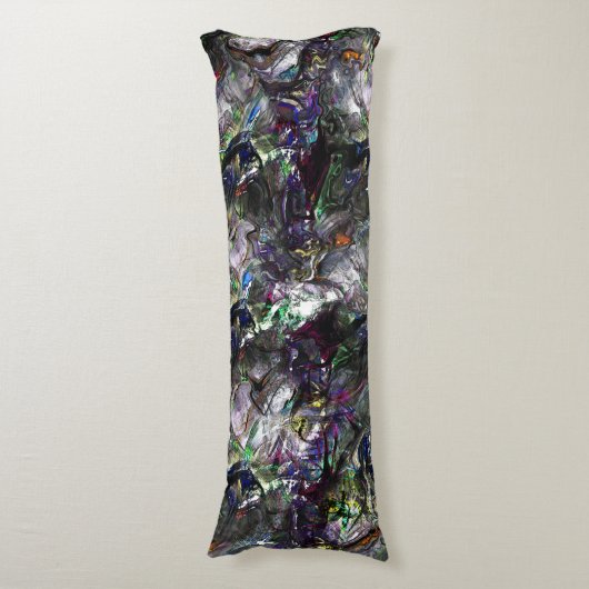 ミックス絵を描カラフルの重なり合うステンドヘビー ボディピロー (正面縦)