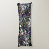 ミックス絵を描カラフルの重なり合うステンドヘビー ボディピロー (裏面 (縦))