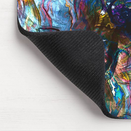 ミックス絵を描カラフルの重なり合うステンドヘビー マウスパッド (コーナー)