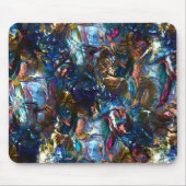 ミックス絵を描カラフルの重なり合うステンドヘビー マウスパッド (正面)