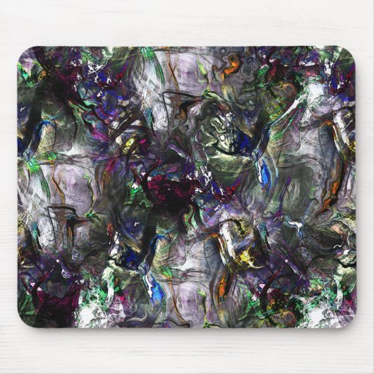 ミックス絵を描カラフルの重なり合うステンドヘビー マウスパッド (正面)