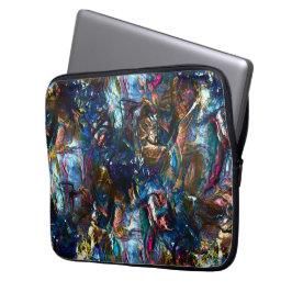 ミックス絵を描カラフルの重なり合うステンドヘビー ラップトップスリーブ