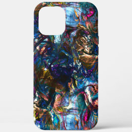 ミックス絵を描カラフルの重なり合うステンドヘビー iPhone 12 PRO MAX ケース