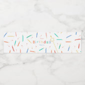 ミックス+マッチろうそくモダン誕生日 ペットボトルラベル (シングルラベル)