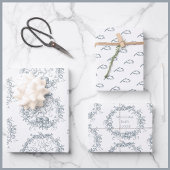 ミックスnマッチ鳥の巣名前をカスタムする赤ちゃんシャワー ラッピングペーパーシート