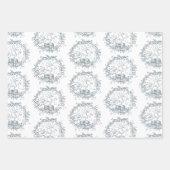 ミックスnマッチ鳥の巣名前をカスタムする赤ちゃんシャワーWra ラッピングペーパーシート (正面)