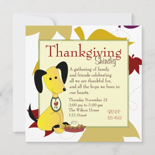 ミック・アンド・ヘンリー・ラブ・パイ 招待状 (正面)