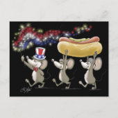 ミック・マック&モエの独立記念日ナイトピクニックポストカード ポストカード (正面)