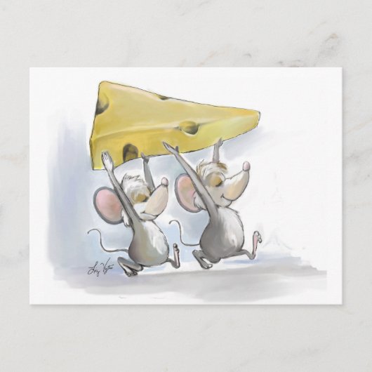 ミック&Macがチーズポストカードを持ち込む ポストカード (正面)